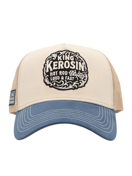 King Kerosin Șapcă Hot Rod Off-White