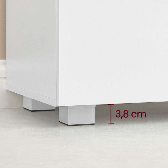 Vasagle Waschtischunterschrank Ohne Waschbecken, Melamin, L60 x T30 x H63,8 cm, Weiß