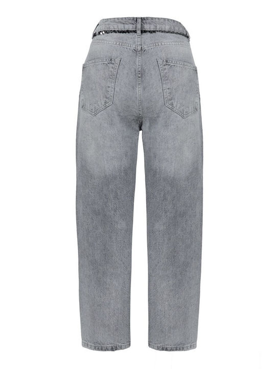 High-Rise Women's Jeans in Regular Fit Grey