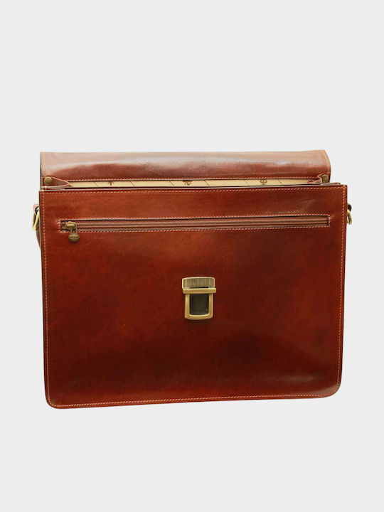 Leather Men's Brown Briefcase