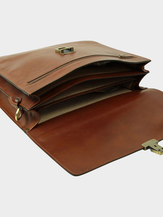 Leather Men's Brown Briefcase