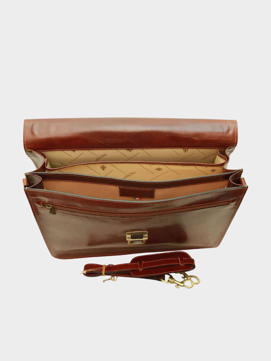 Leather Men's Brown Briefcase
