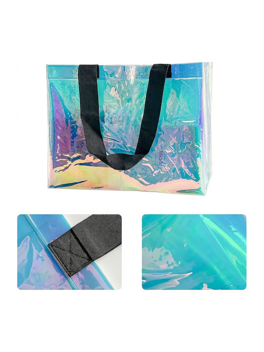 Holographic Πλαστική Τσάντα Θαλάσσης Ασημί