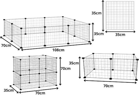 Cușcă pentru rozătoare 108x70x35cm