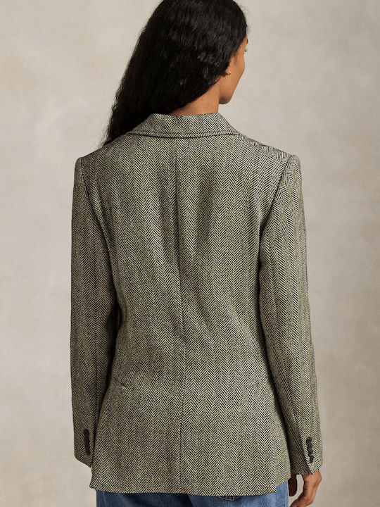 Ralph Lauren Long Women's Blazer Black/Beige