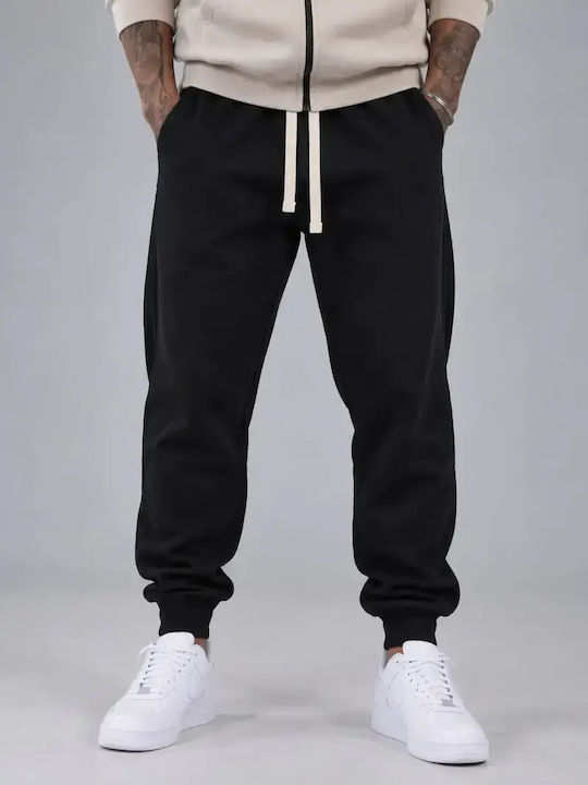 Black Sweatpants with Elastic Waistband