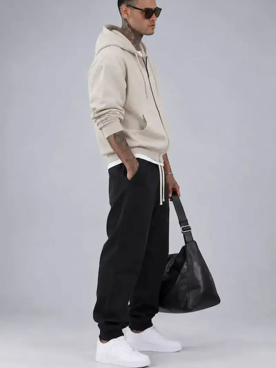 Black Sweatpants with Elastic Waistband
