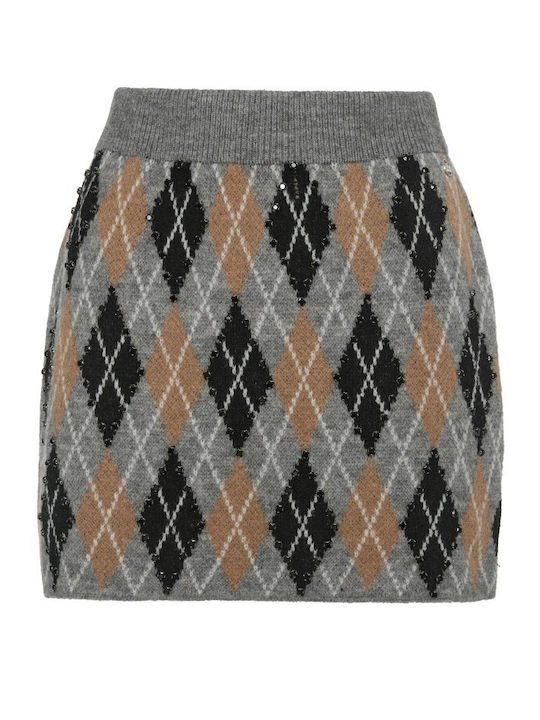 Ψηλόμεση Mini Φούστα Grey