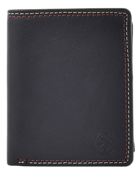 Leather Men's Wallet with RFID Blue