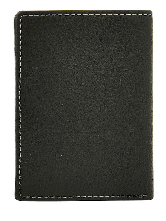 Schwarze Herren-Lederbrieftasche mit RFID