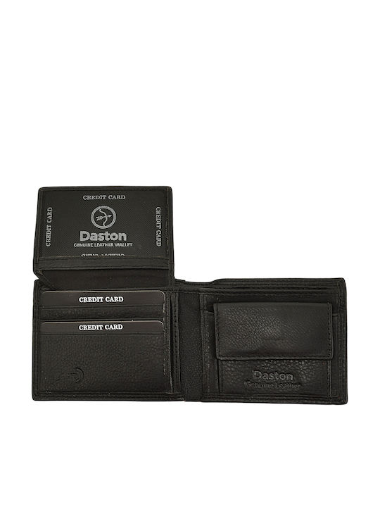 Herren-Lederbrieftasche mit RFID Schwarz