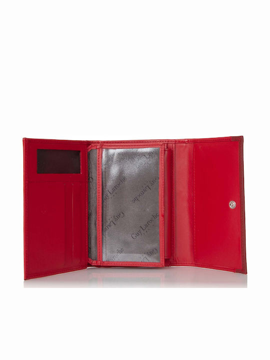 Small Leather Women's Wallet with RFID Red