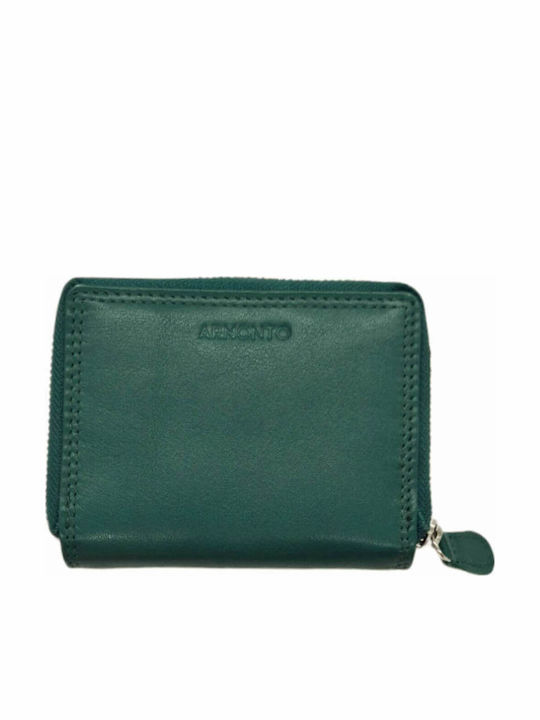 Kleine Damenlederbrieftasche mit RFID Grün