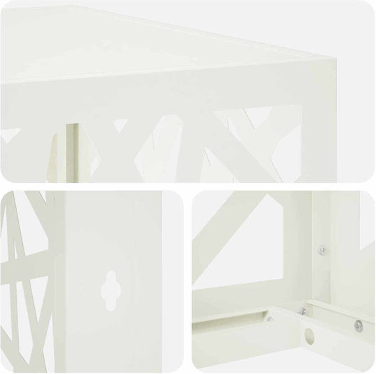 Air Conditioner Cover White 110 X 50 X 80 Cm Steel 8014165 White