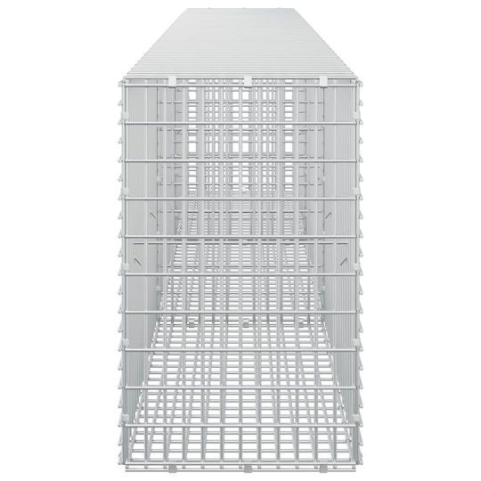 vidaXL Steel Gabion Basket for Garden Fence 2.5x2.5x50 cm Silver