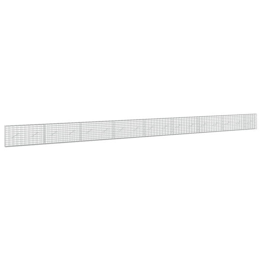 vidaXL Steel Gabion Box for Garden Fencing 10x10x50 cm Silver