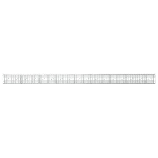 vidaXL Steel Gabion Box for Garden Fencing 10x10x50 cm Silver