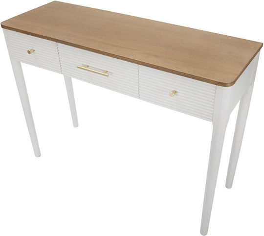 Holzkonsole Ecru Braun L107xB37xH80 cm