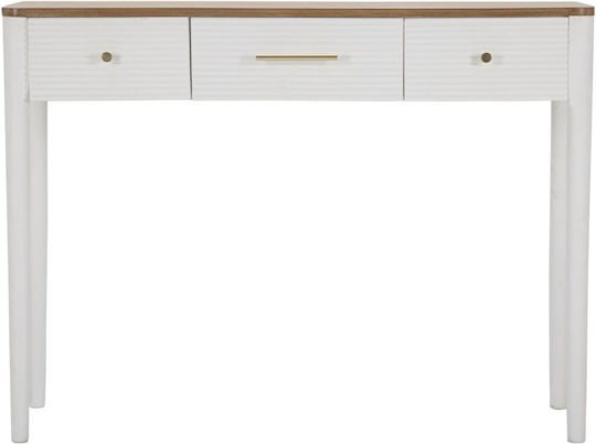 Masă Consolă Din Lemn Ecru și Maro L107xL37xÎ80cm