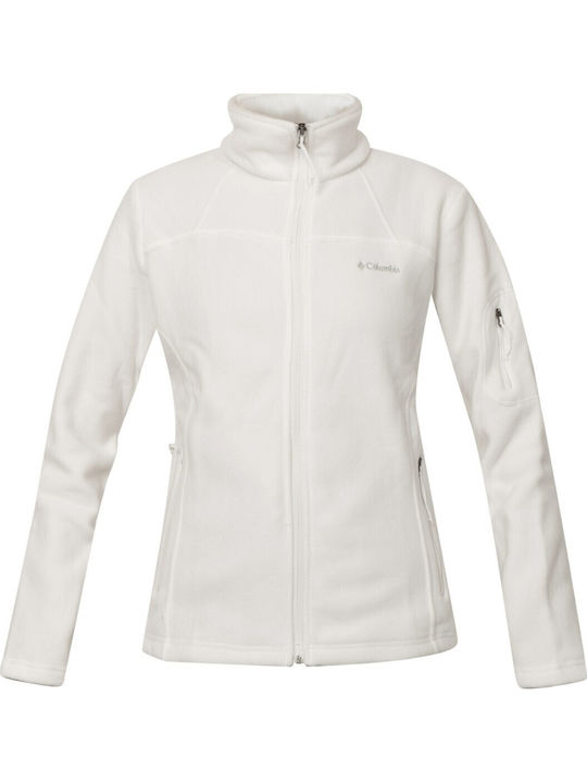 Fast Trek Ii Full Fleece Γυναικεία Ζακέτα με Φερμουάρ White