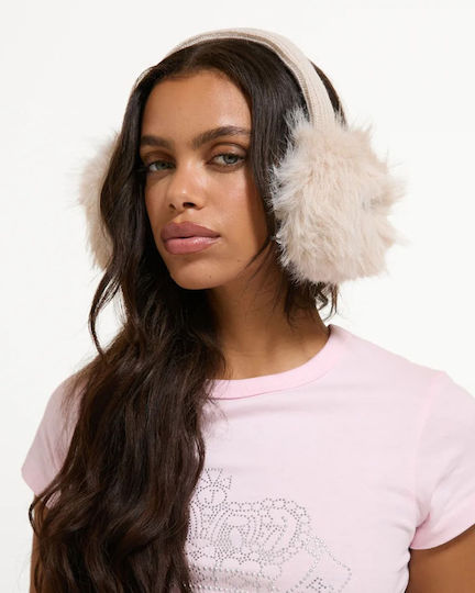 Women's Knitted Earmuff in Beige