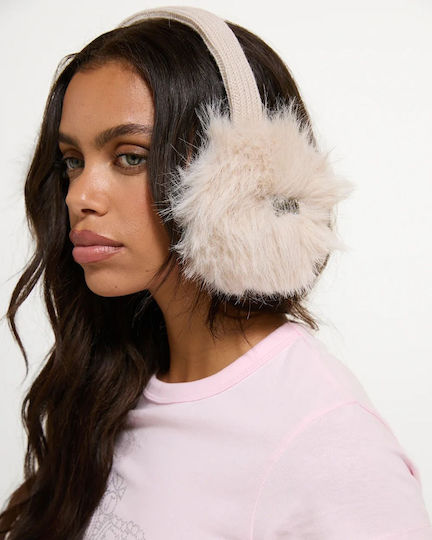 Women's Knitted Earmuff in Beige
