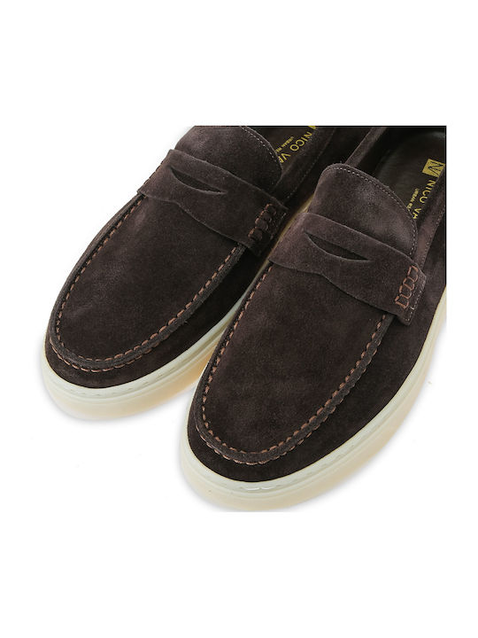 Leather Men's Loafers in Brown