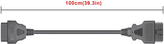 Techstar Obd2 Extension Cable 100 Cm Male-female 16 Pin 26awg