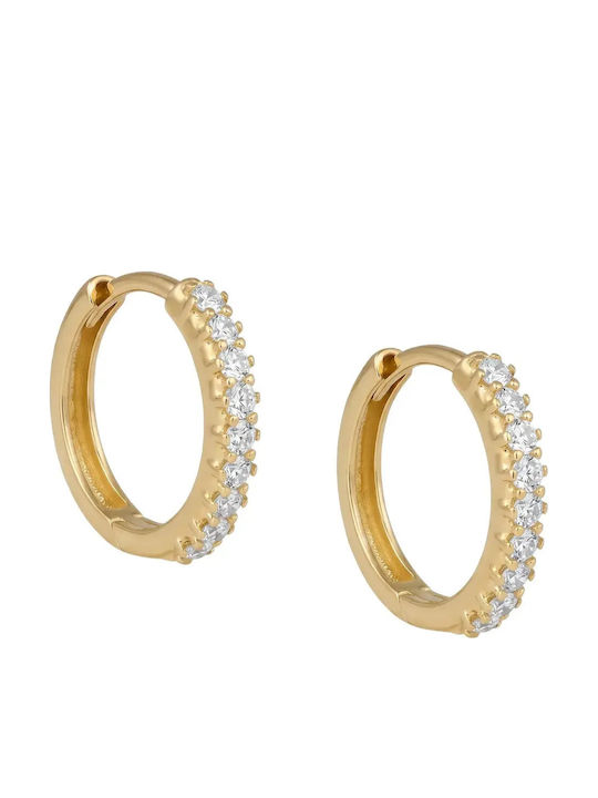 Damen-Creolen K9 Steine 057545 057545 9 Karat Gold