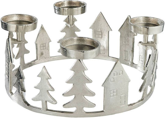 Butlers Christmas Candlestick Silver 35 cm