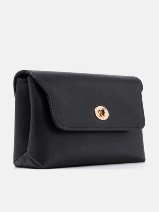 Damen-Flaptasche Schwarz-matt