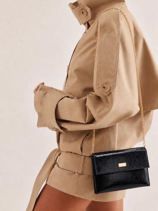 Damen-Clutch Schwarzlack