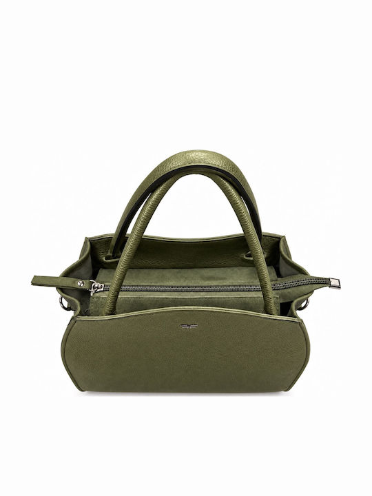 Ledertasche für Damen zum Umhängen / als Crossbody-Tasche Olivgrün