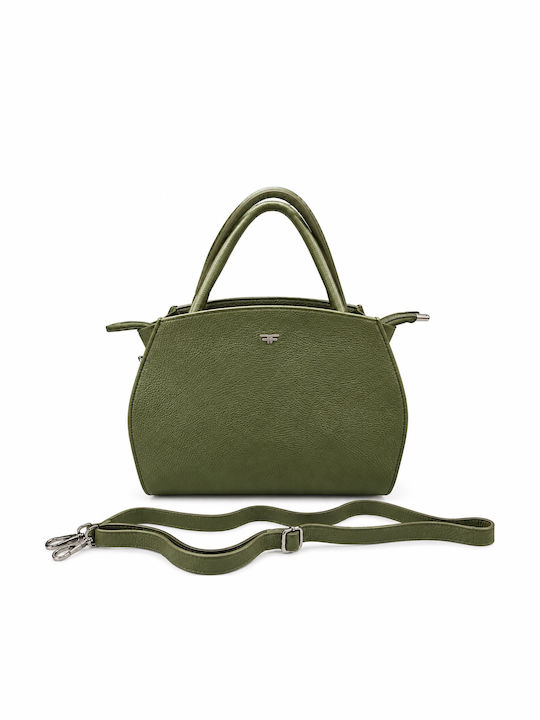 Ledertasche für Damen zum Umhängen / als Crossbody-Tasche Olivgrün