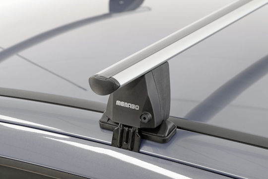 Menabo Set Complet Bare De Acoperiș Din Aluminiu Delta L 141 Cm Argintii Volvo V50 5 Uși 2008>2012-2 Buc 9980 Mb+12530 Mb Mp.vo.12530/mb-dlts-12