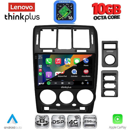 Lenovo Ltm 11222bl_cpa 9-Zoll-Multimedia-Tablet für Hyundai Getz, Modell 2002–2011, Schwarz