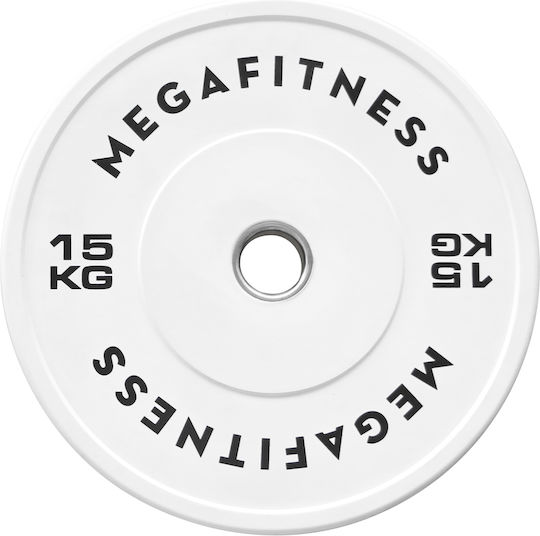 MegaFitness Диск Бъмпър Олимпийски Тип Гумен 1 x 15 kg Φ50 mm