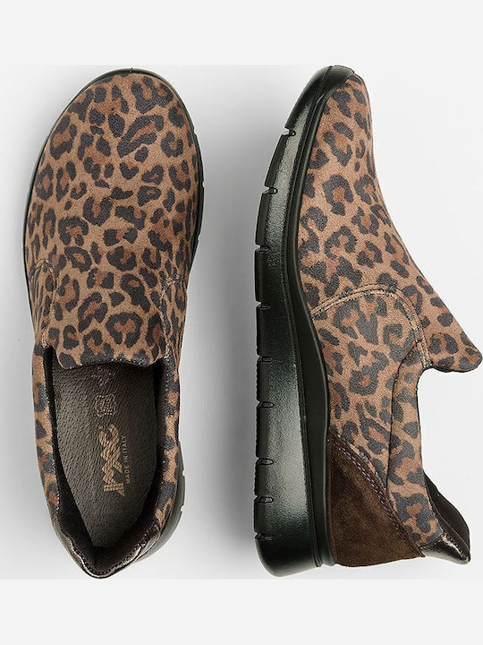 Ανατομικά Γυναικεία Slip-On Δερμάτινα Μπλε