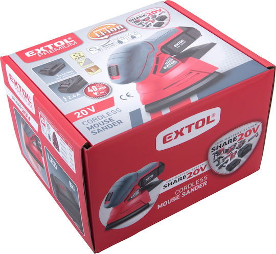 Șlefuitor Delta 20 V cu Sistem de Aspirare a Prafului