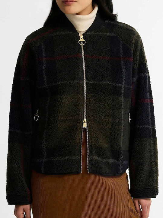 Barbour Fleece Strickjacke für Damen Shadow Classic Tartan