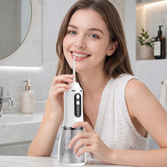 Zenwire Water Flosser 390ml Rechargeable & Waterproof White