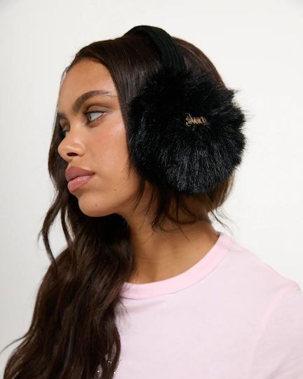 Women's Knitted Earmuff in Black