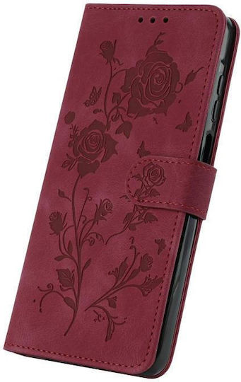 Θήκη Wallet Rose Flower Motorola Moto G86 Power Red
