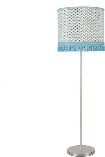 Oxygen Blue Octagon Floor Lamp with E27 Bulb Holder Blue
