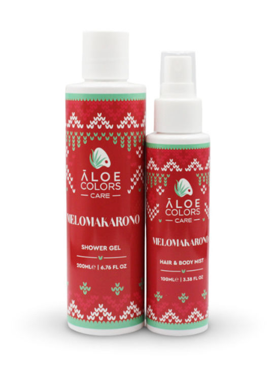 Aloe Colors Меломакароно Комплект за грижа за Хидратация и Почистване на тялото 2 бр