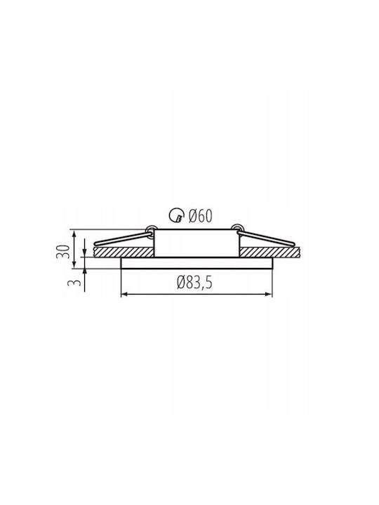 Kanlux Ramă Rotundă Metalică pentru Spot GU10 Albă 8.4x8.4 cm