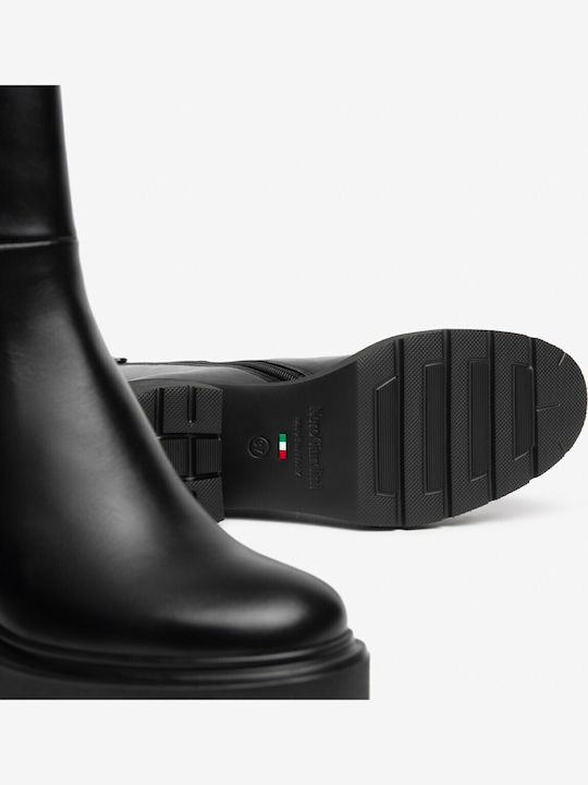 Δερμάτινα Γυναικεία Μποτάκια Black