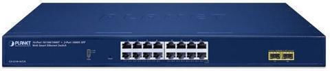 Planet Technology Comutator Gestionat L2 cu 16 Porturi Gigabit (1Gbps) Ethernet și 2 Porturi SFP