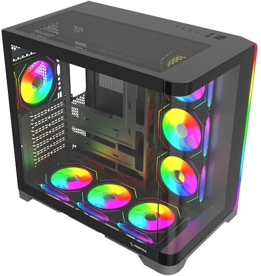 Rampage Lyron Gaming Midi Tower Carcasă PC cu Deschidere Laterală Neagră