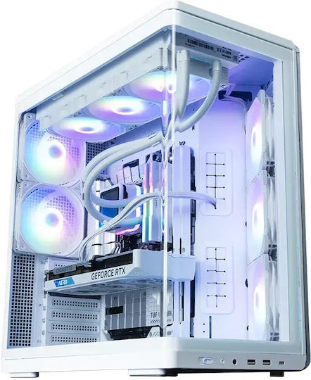P60 Gaming Midi Tower Computer Case with Side Window and ARGB Lighting Black